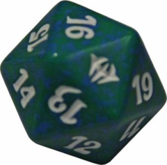 MTG Spin Down Life Counter D20 Dice Dark Ascension Green